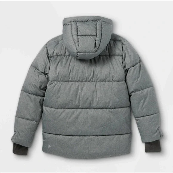 All In Motion Boys Girls Short Puffer Jacket Large 12/14 Gray Extendable… - Picture 5 of 12